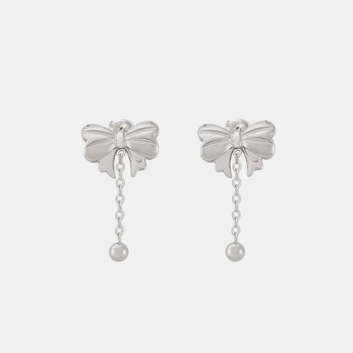 Titanium Steel Bow Earrings Trendsi