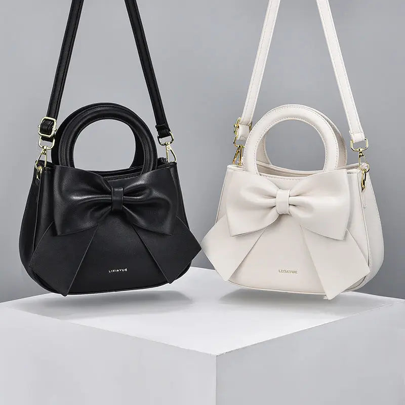 Bow Design Shoulder Bag - GlossiChic Collection