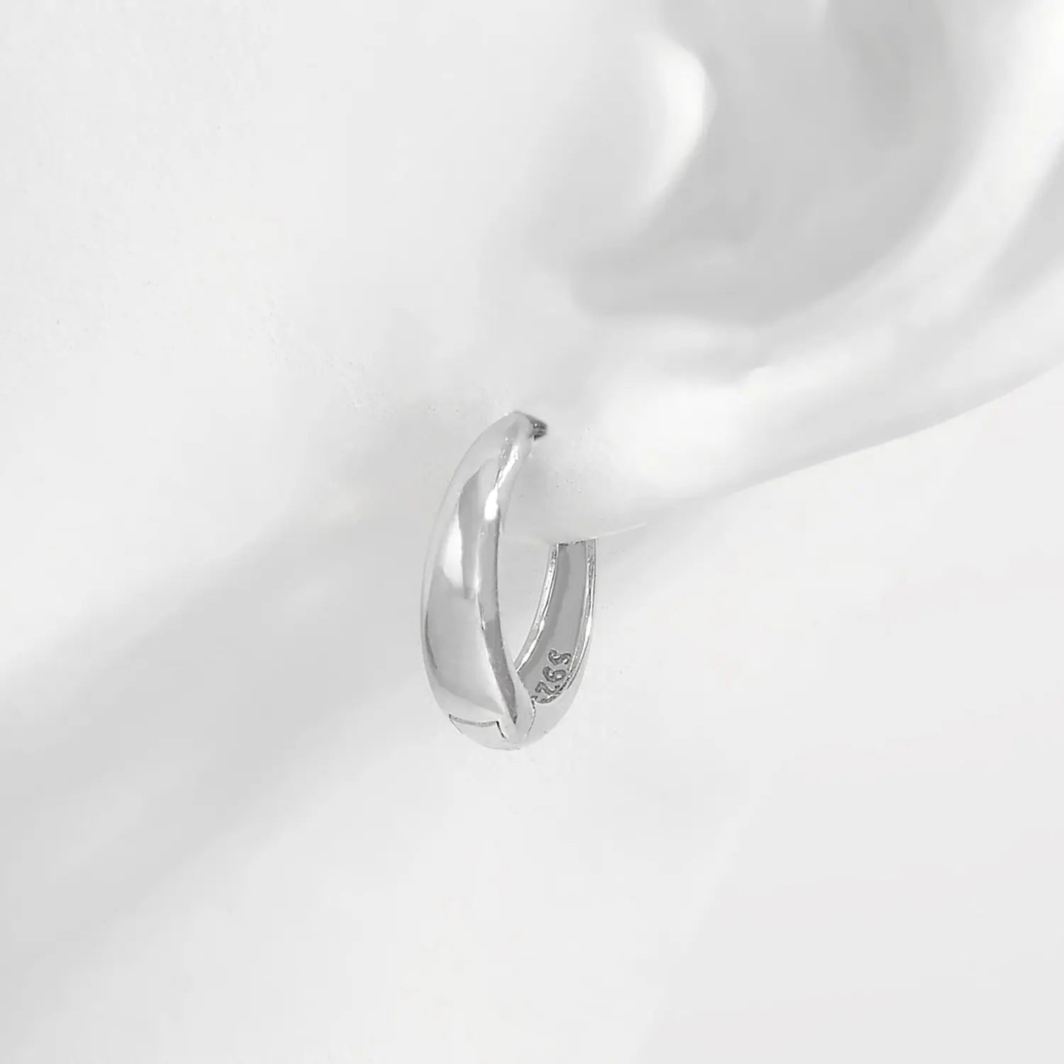 925 Sterling Silver Huggie Earrings - GlossiChic Collection