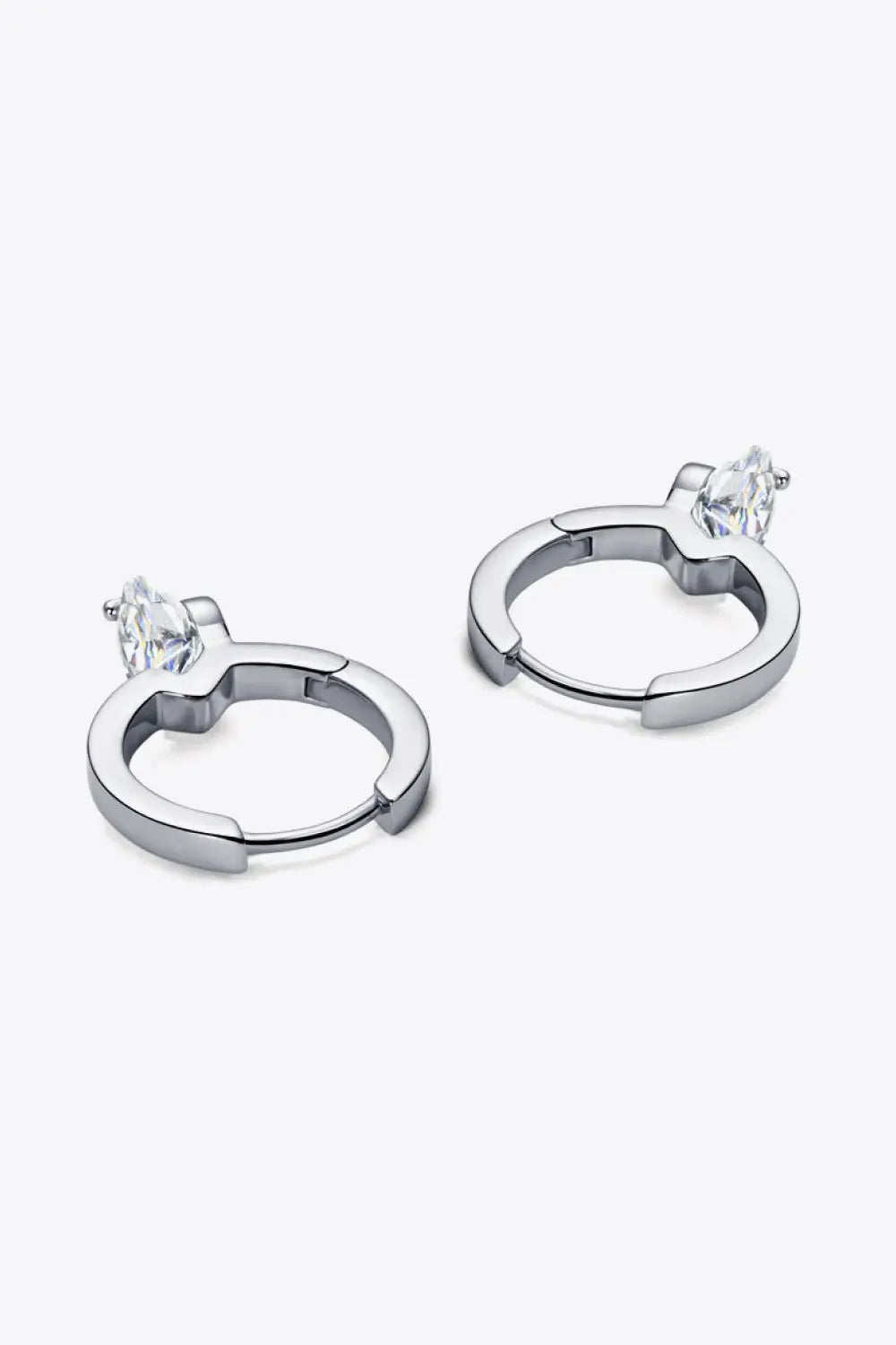 2 Carat Moissanite 925 Sterling Silver Drop Earrings - GlossiChic Collection Silver / One Size GlossiChic Collection jewelry