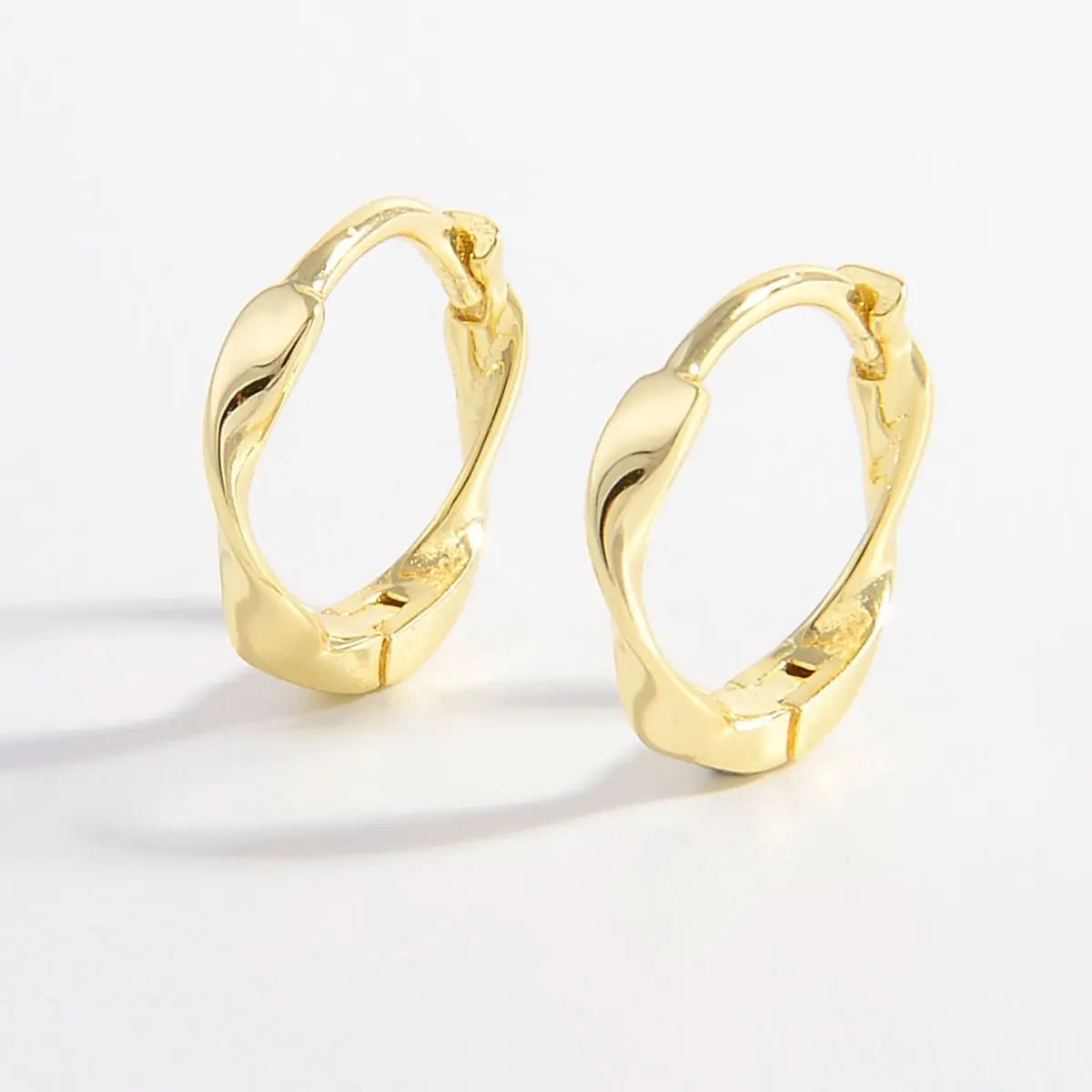 925 Sterling Silver Hoop Earrings - GlossiChic Collection Gold / One Size GlossiChic Collection jewelry