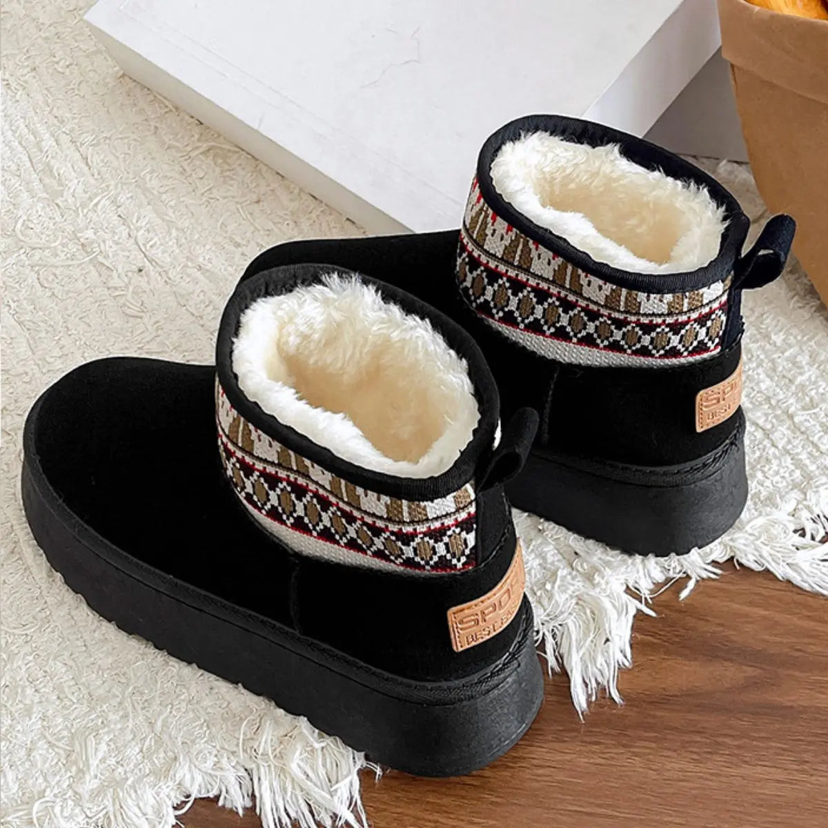 Thermal Suede Platform Boots Trendsi