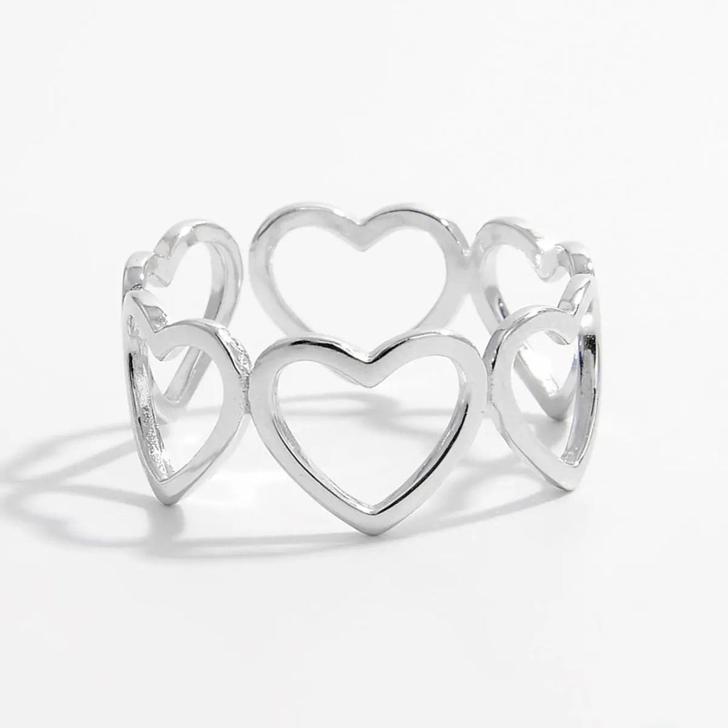 925 Sterling Silver Heart Ring - GlossiChic Collectionjewelry