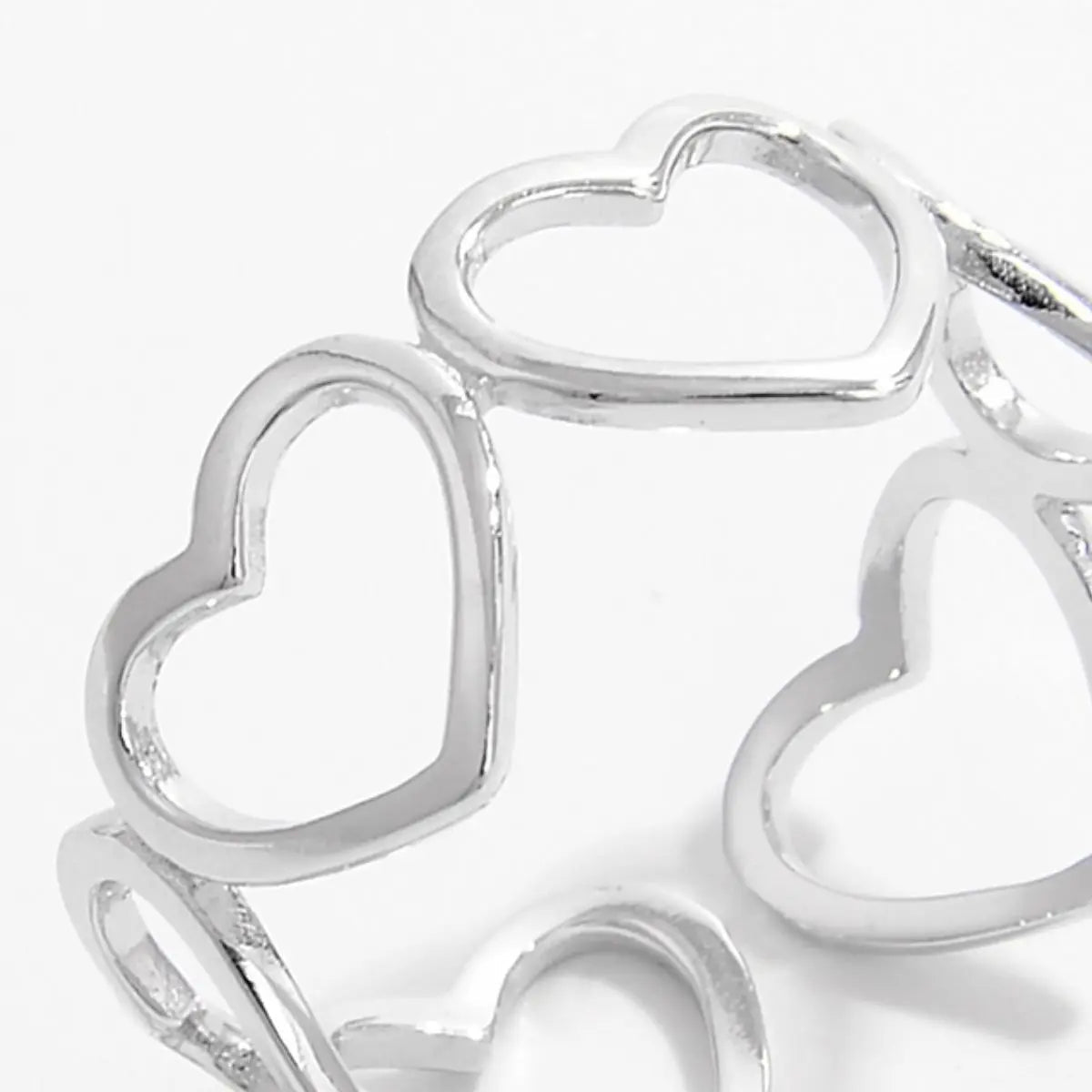 925 Sterling Silver Heart Ring - GlossiChic Collection Silver / 6 GlossiChic Collection jewelry
