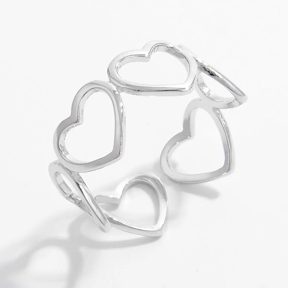 925 Sterling Silver Heart Ring - GlossiChic Collection Silver / 6 GlossiChic Collection jewelry
