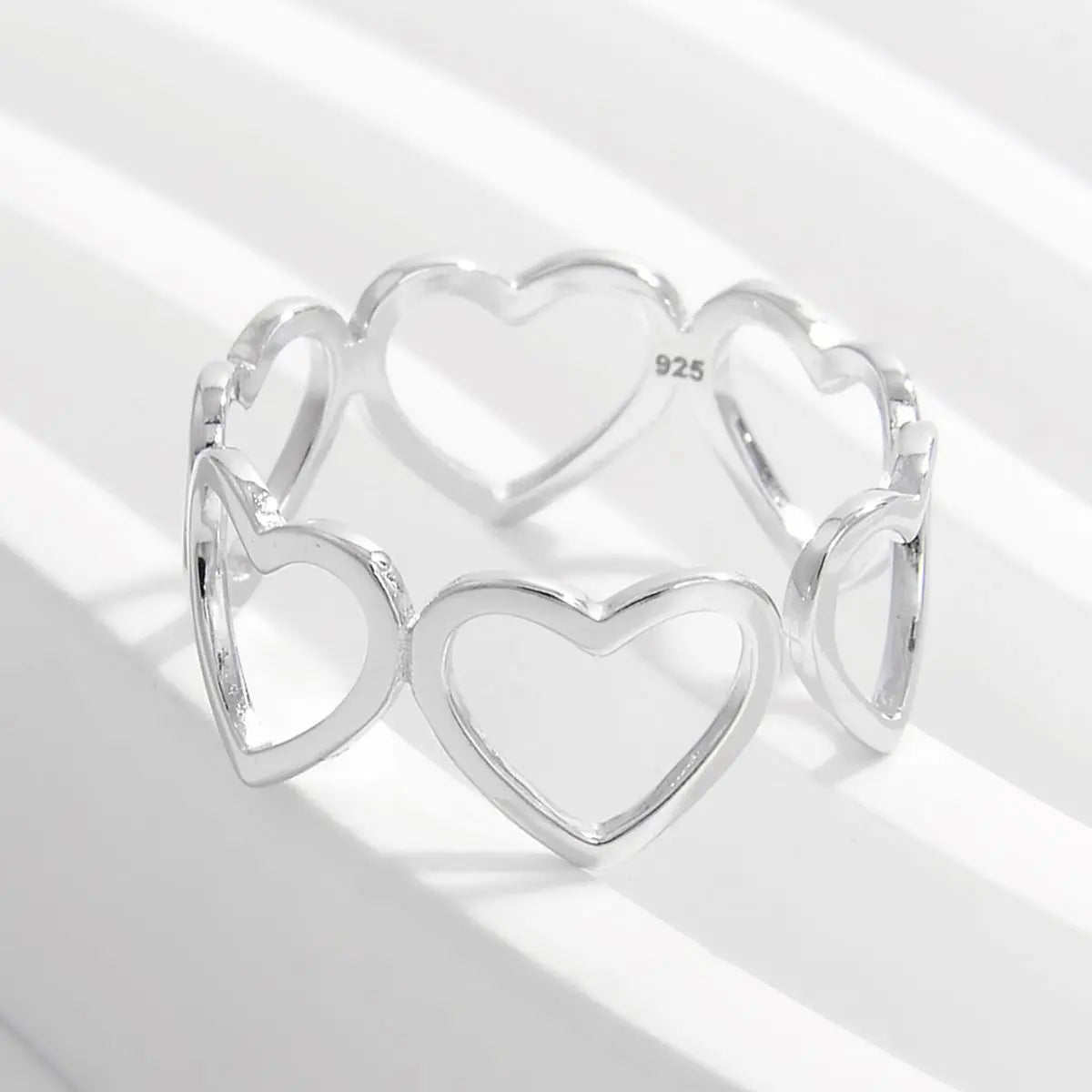 925 Sterling Silver Heart Ring - GlossiChic Collection Silver / 6 GlossiChic Collection jewelry