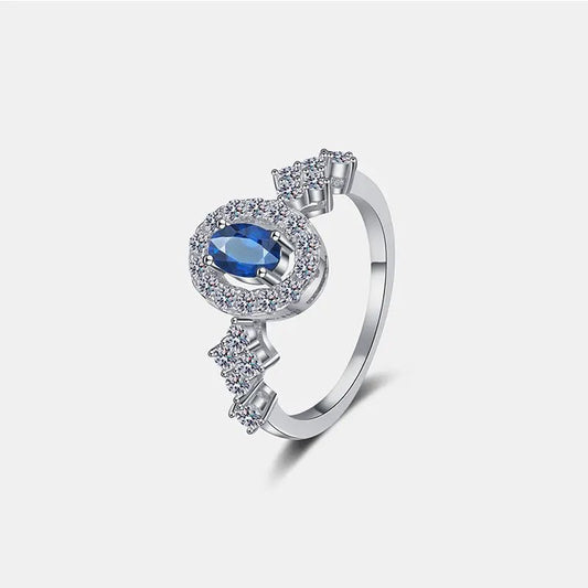 925 Sterling Silver Moissanite Ring - GlossiChic CollectionRings