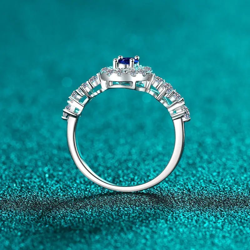 925 Sterling Silver Moissanite Ring - GlossiChic CollectionRings
