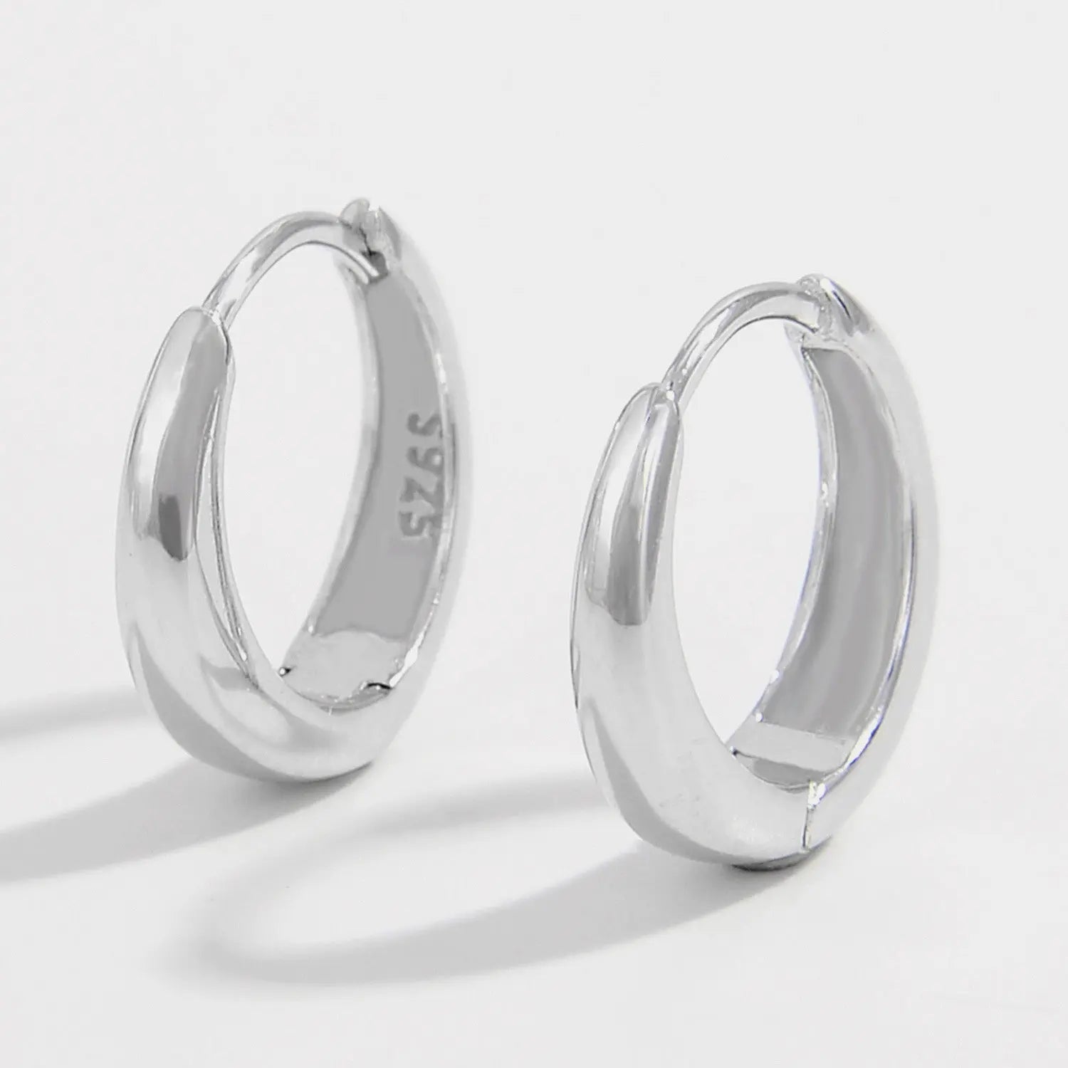 925 Sterling Silver Huggie Earrings - GlossiChic Collection