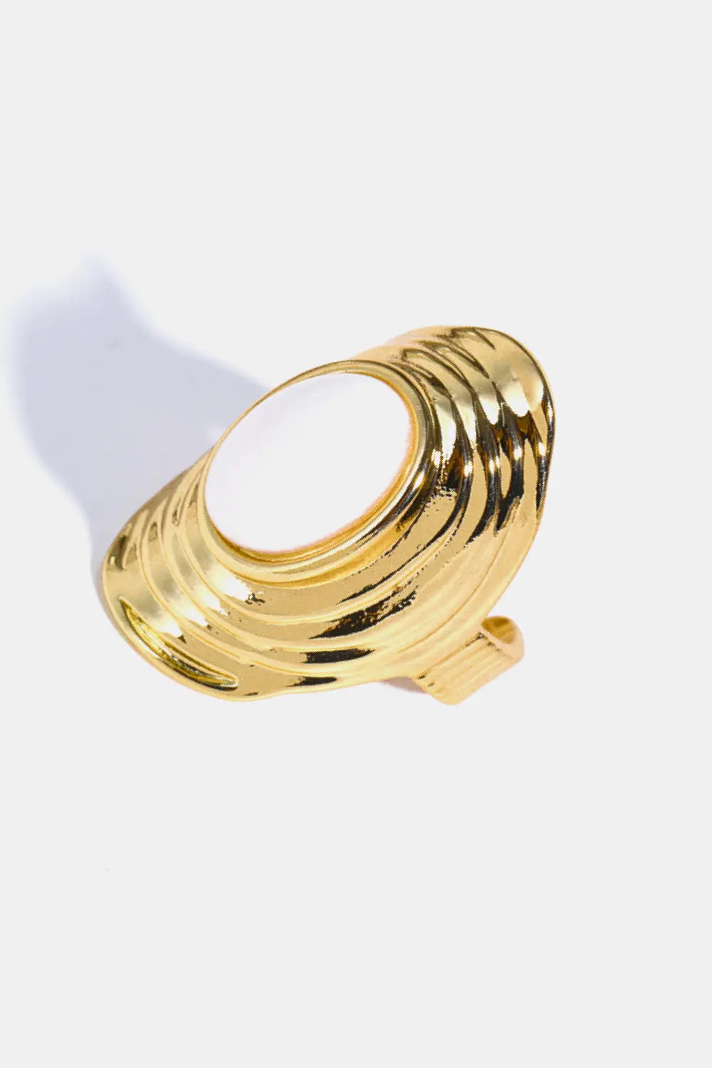 Natural Stone Copper Ring - GlossiChic Collection White / One Size GlossiChic Collection Rings