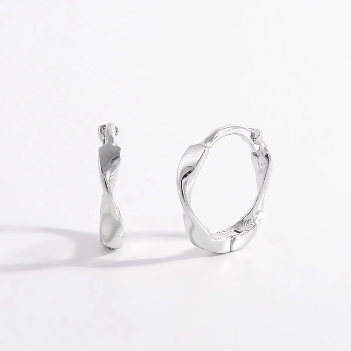 925 Sterling Silver Hoop Earrings - GlossiChic Collection Silver / One Size GlossiChic Collection jewelry