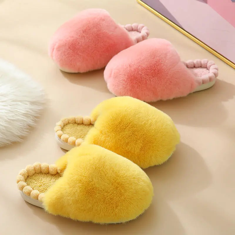 Fashionable Big Head Plush Slippers - GlossiChic Collection