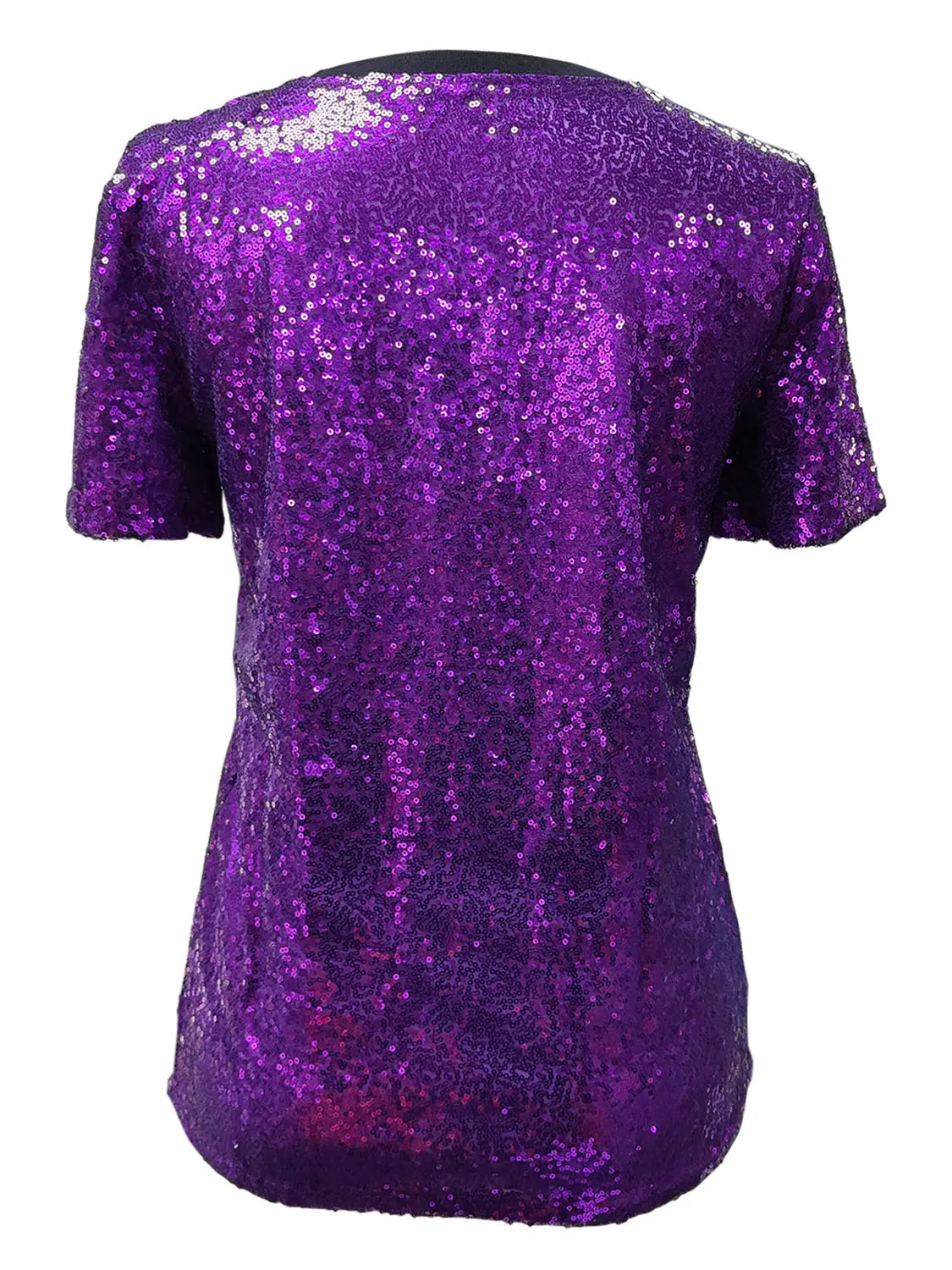 Tiger Sequin Round Neck Short Sleeve T-Shirt Trendsi