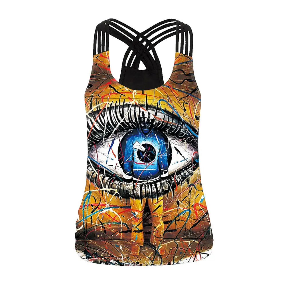 Gold Powder Digital Printed Camisole GlossiChic Collection