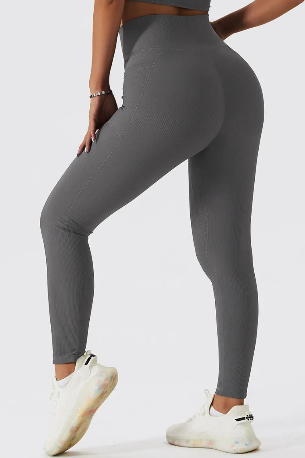 Crossover Tummy Control Waist Active Leggings - GlossiChic Collection