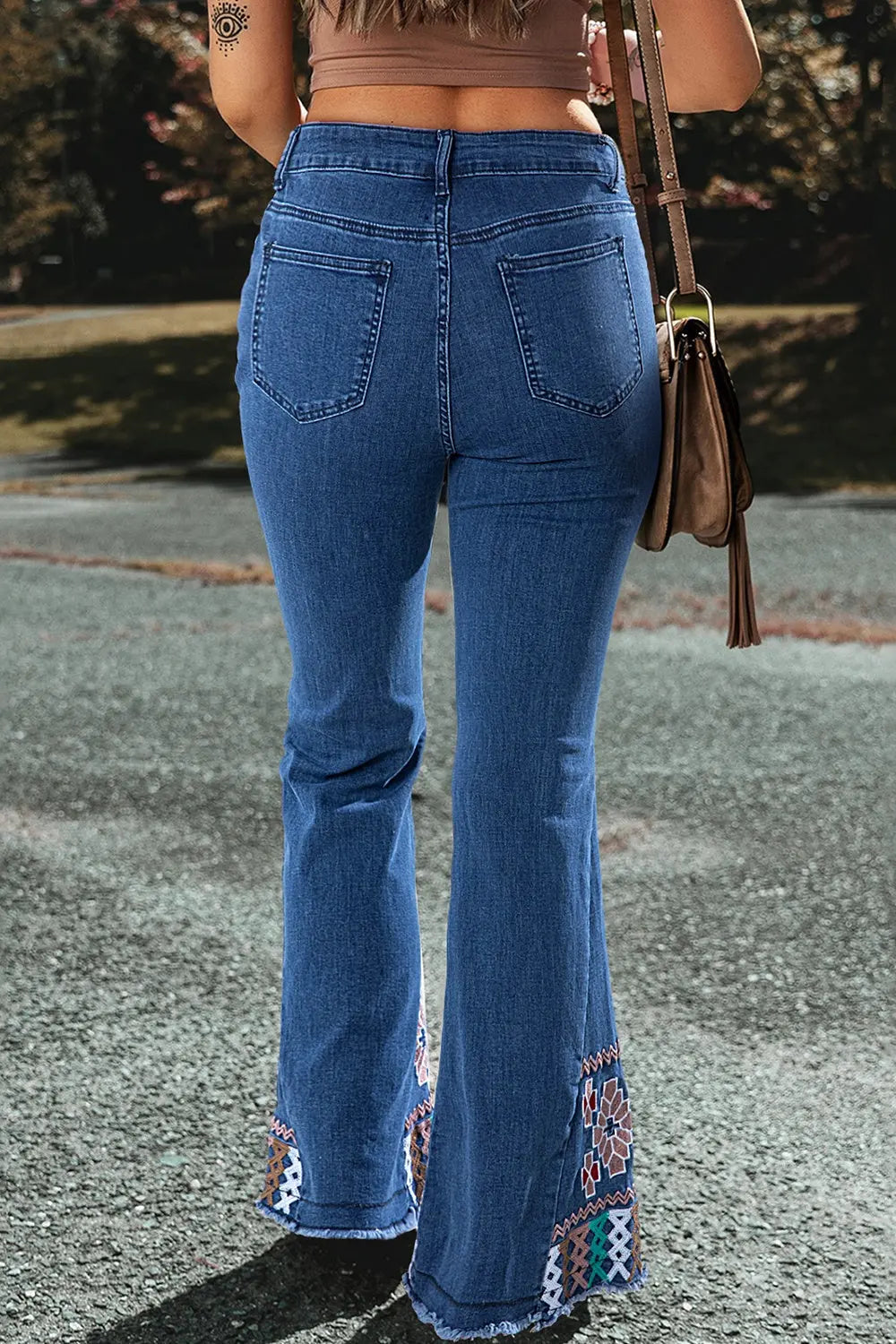 Embroidered Bootcut Jeans - GlossiChic Collection