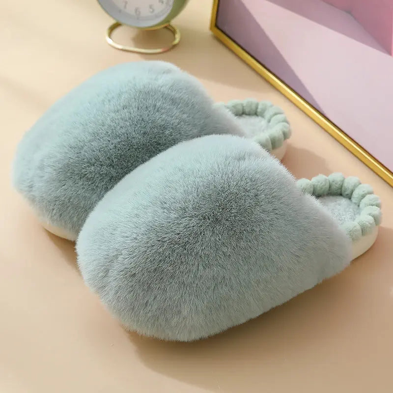 Fashionable Big Head Plush Slippers - GlossiChic Collection