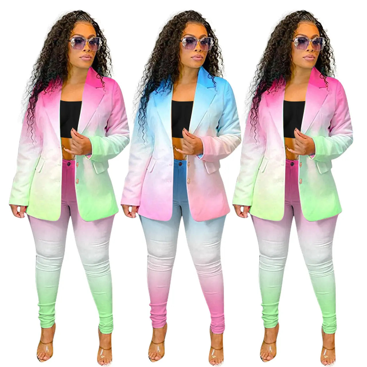 Gradient Color Suit GlossiChic Collection