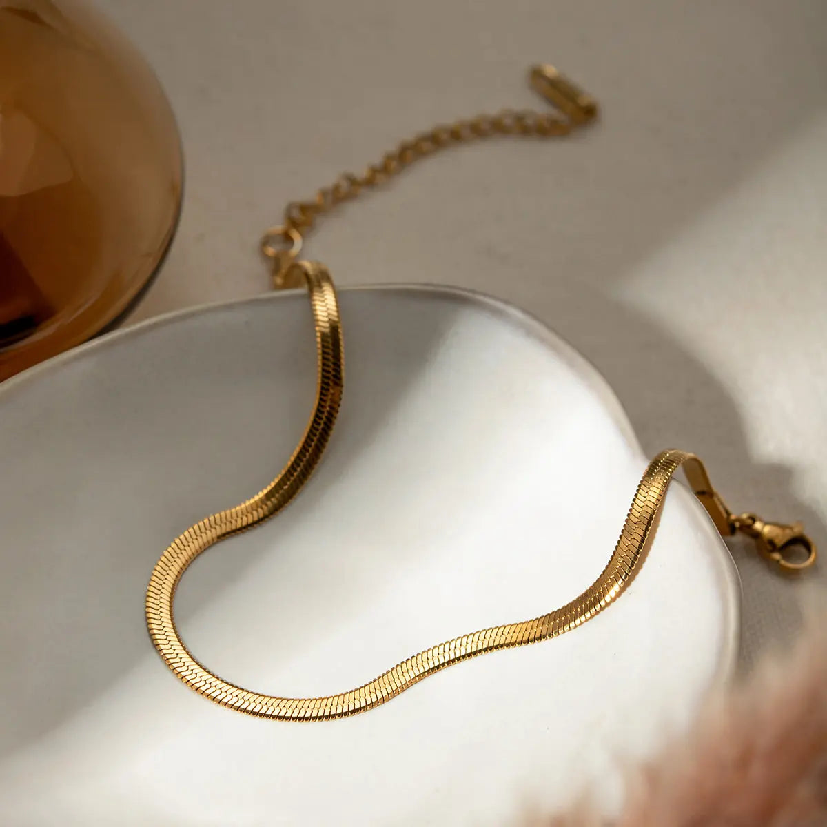 18K Gold-Plated Ankle Bracelet - GlossiChic Collection