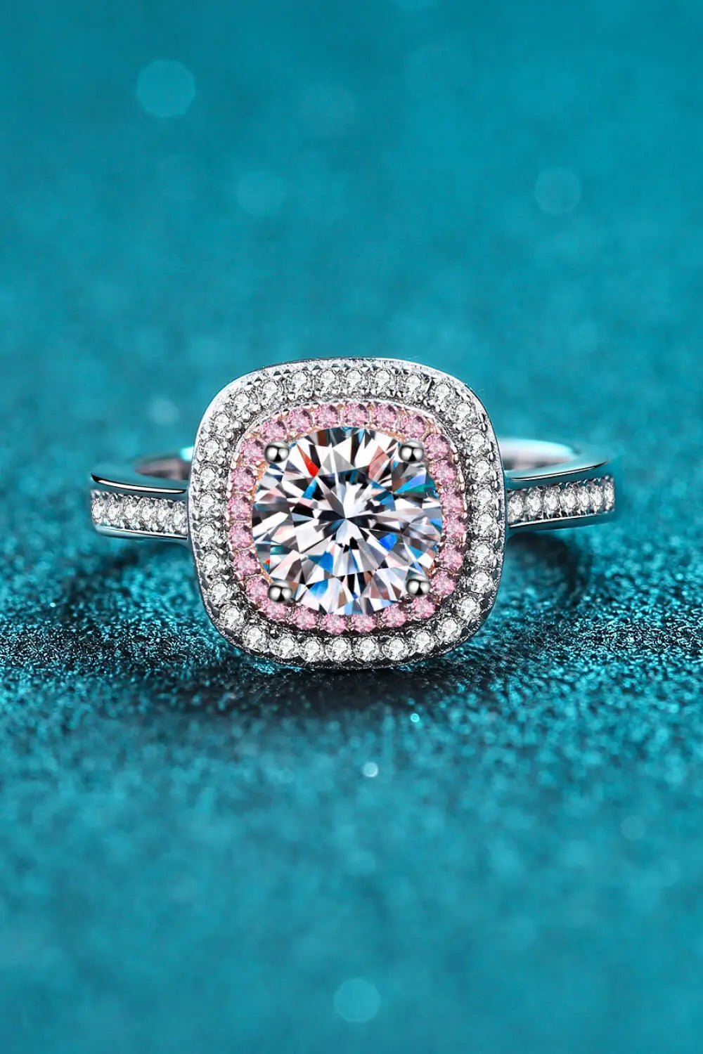 Need You Now Moissanite Ring - GlossiChic Collection Silver/Pink / 4 GlossiChic Collection Rings