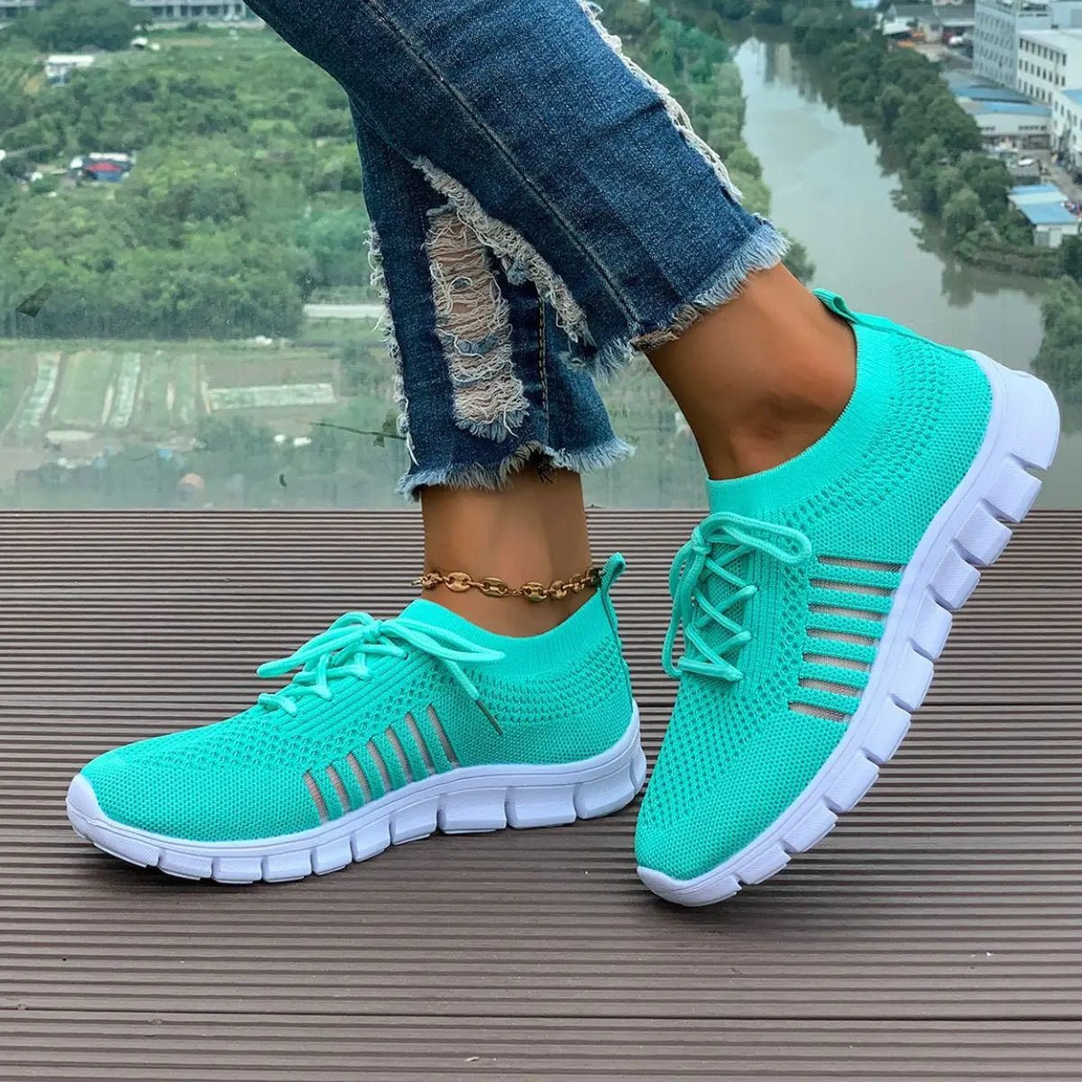 Breathable Mesh Round Toe Athletic - GlossiChic CollectionShoes