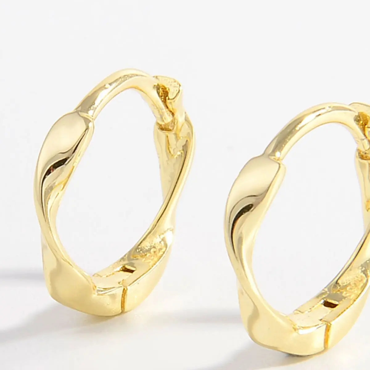 925 Sterling Silver Hoop Earrings - GlossiChic Collection Gold / One Size GlossiChic Collection jewelry