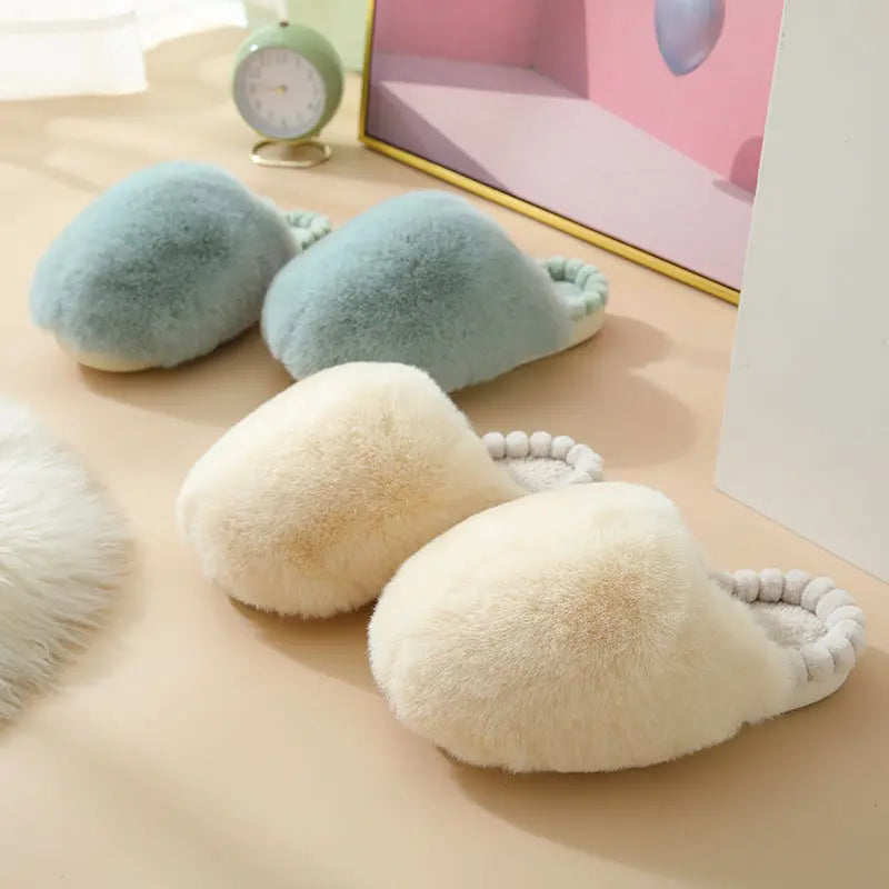 Fashionable Big Head Plush Slippers - GlossiChic Collection