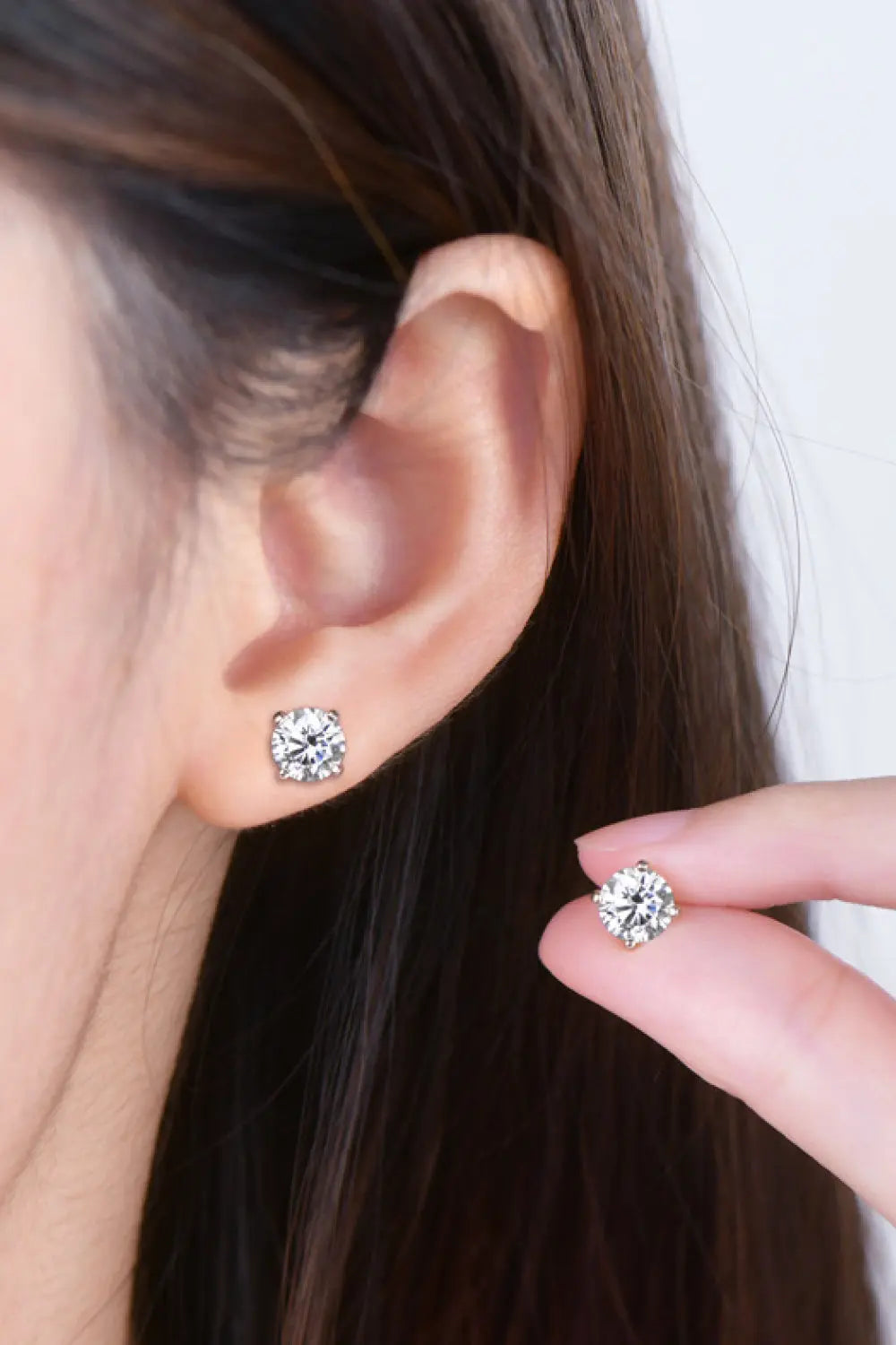 2 Carat Moissanite 925 Sterling Silver Stud Earrings - GlossiChic Collection Rose Gold / One Size GlossiChic Collection Earrings