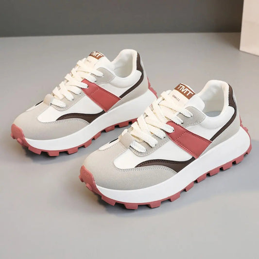 Contrast Round Toe Platform Athletic - GlossiChic CollectionShoes