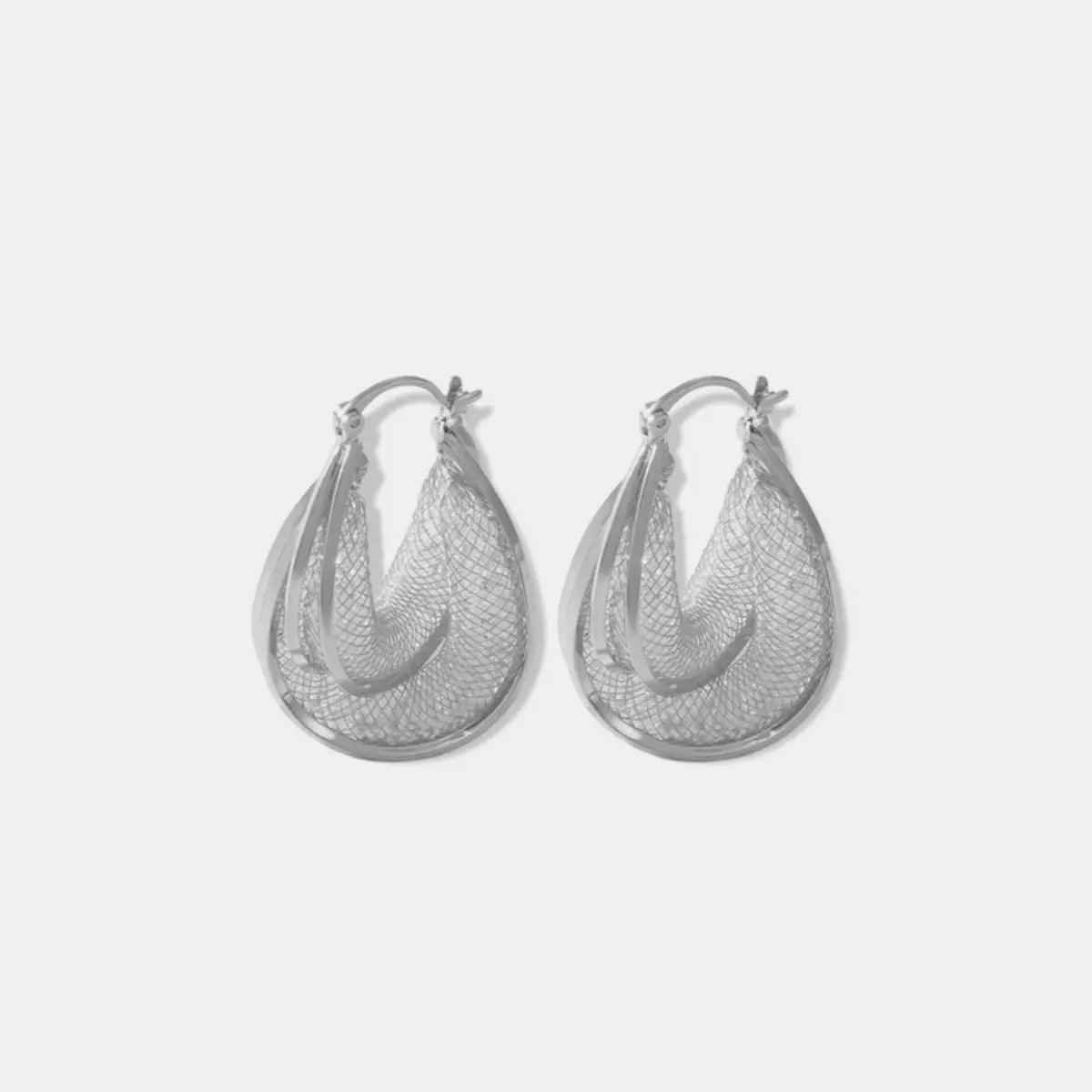 Copper Glass Stone U Shape Earrings - GlossiChic CollectionEarrings