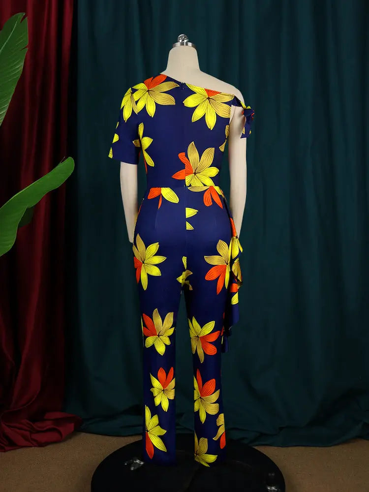 Floral Print High Waist Jumper - GlossiChic Collection