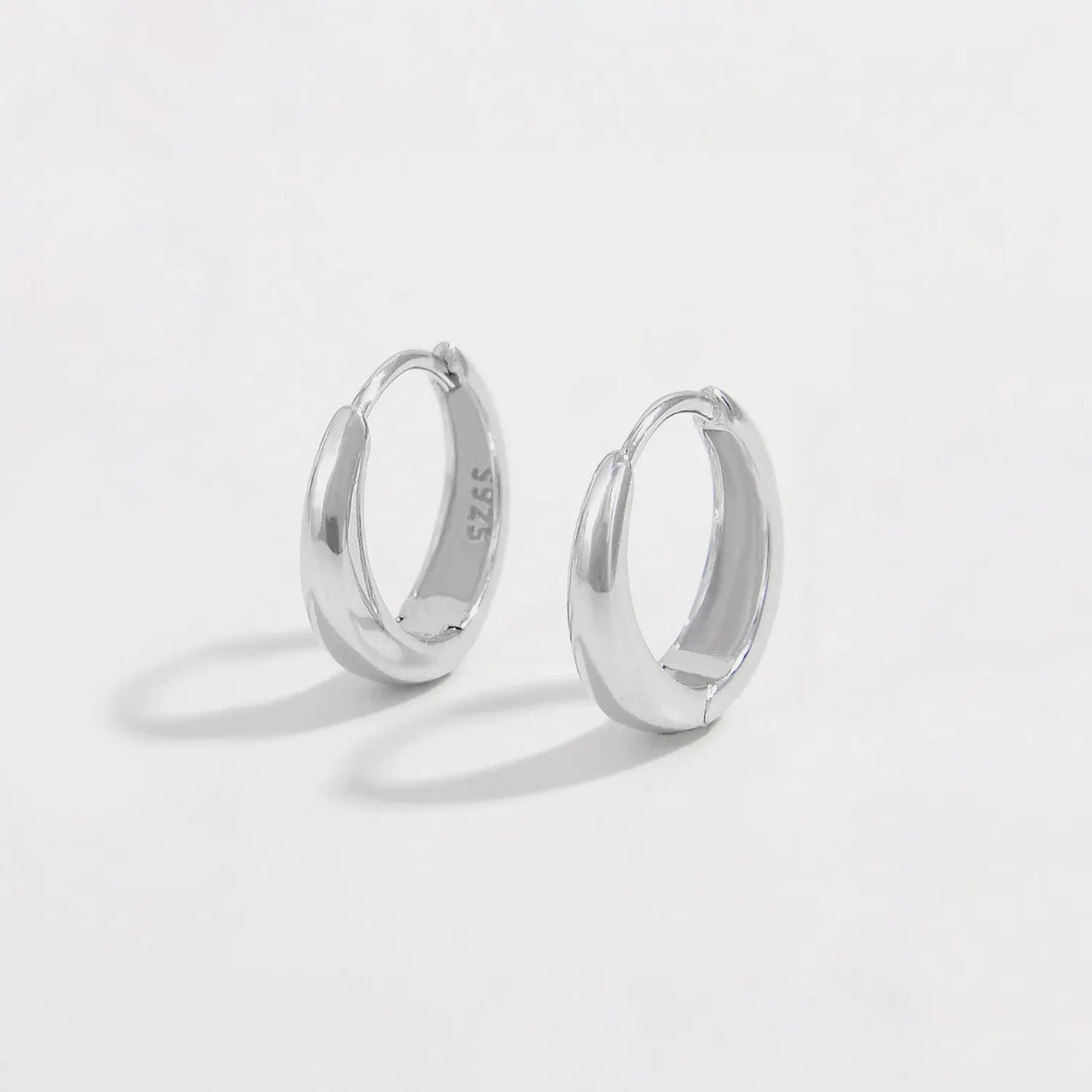 925 Sterling Silver Huggie Earrings - GlossiChic Collection