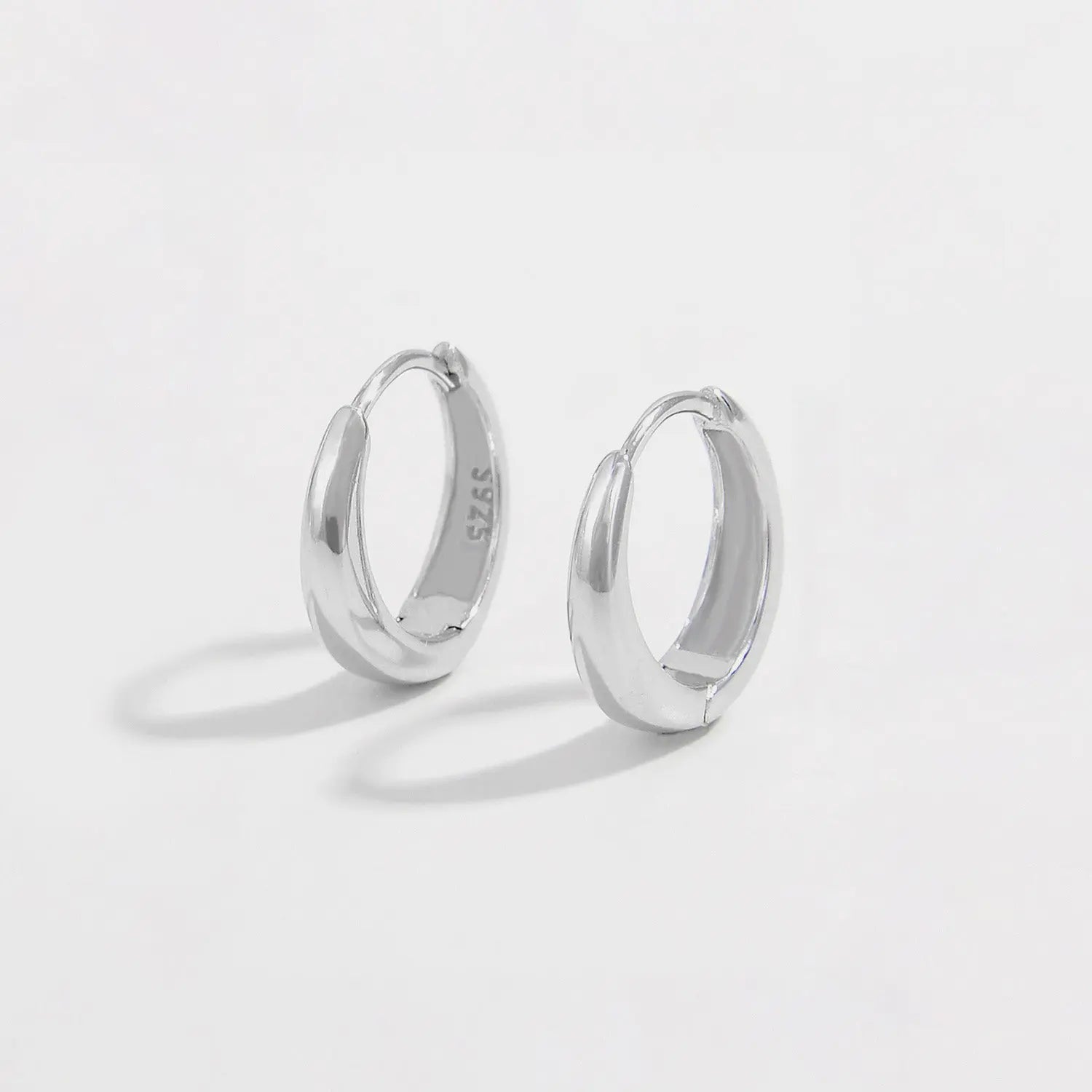 925 Sterling Silver Huggie Earrings - GlossiChic Collection Silver / One Size GlossiChic Collection jewelry