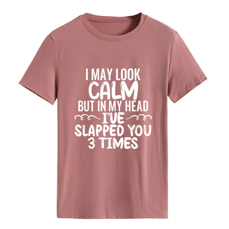 My Expression 2 Round-Neck Casual Short-Sleeved T-Shirt GlossiChic Collection