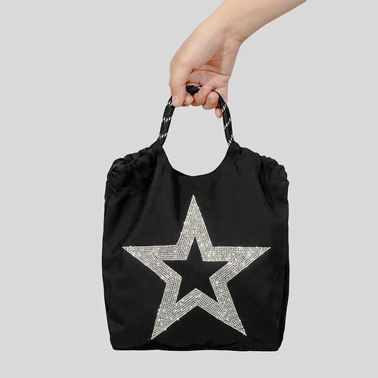 Five-Pointed Star Oxford Cloth Handbag - GlossiChic Collection