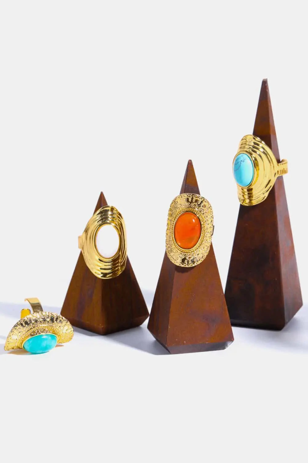 Natural Stone Copper Ring - GlossiChic Collection White / One Size GlossiChic Collection Rings