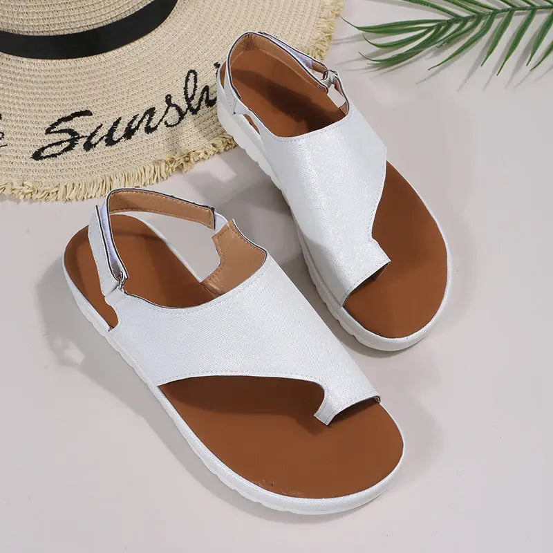 Thong Flat Velcro Sandals GlossiChic Collection