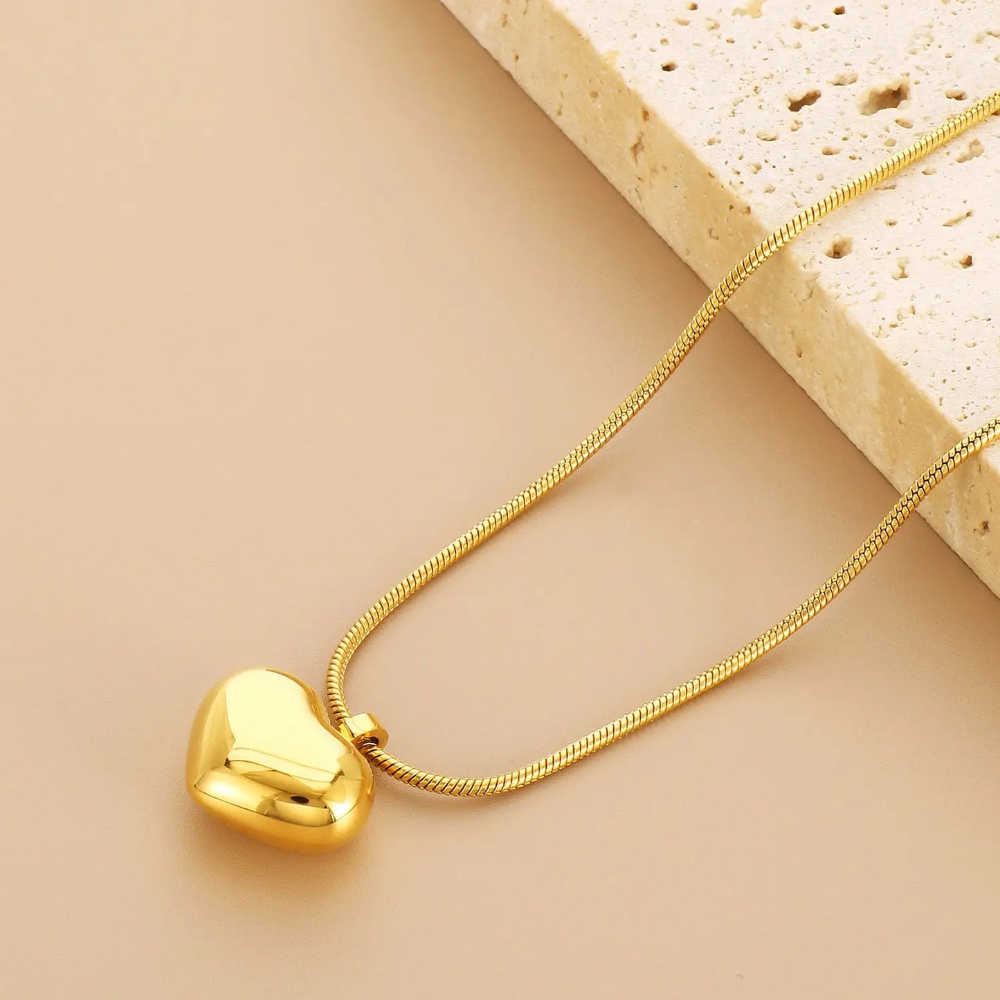 Stainless Steel Heart Pendant Necklace Trendsi