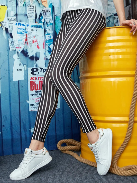 Printed High Waist Skinny Leggings - GlossiChic Collection