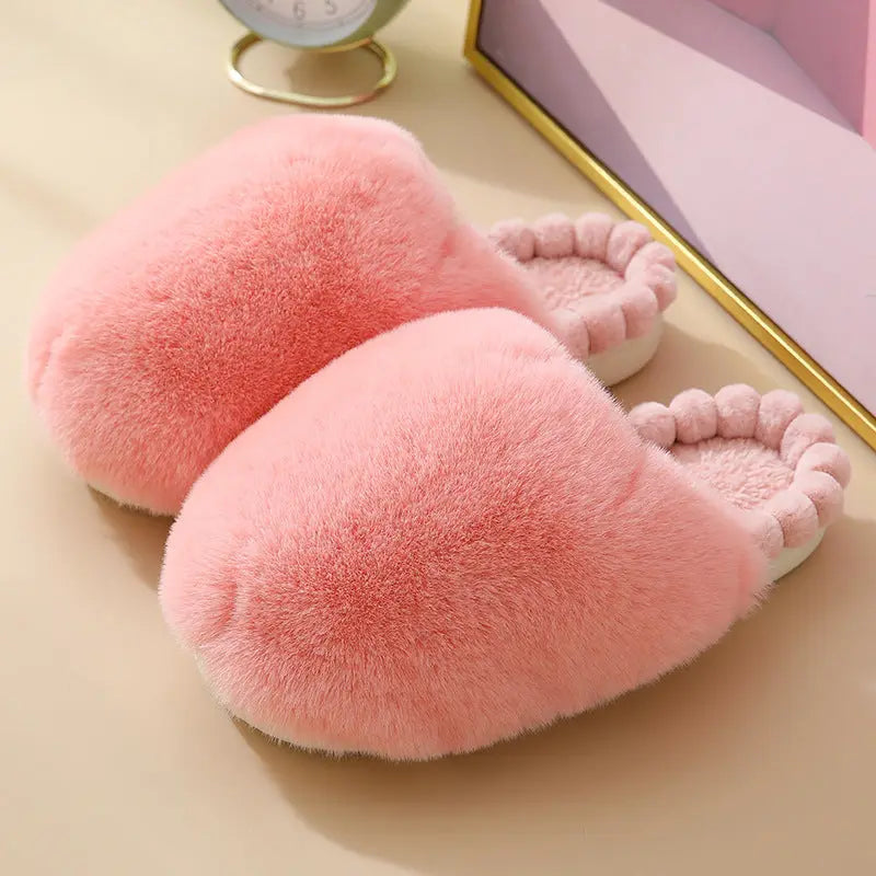 Fashionable Big Head Plush Slippers - GlossiChic Collection