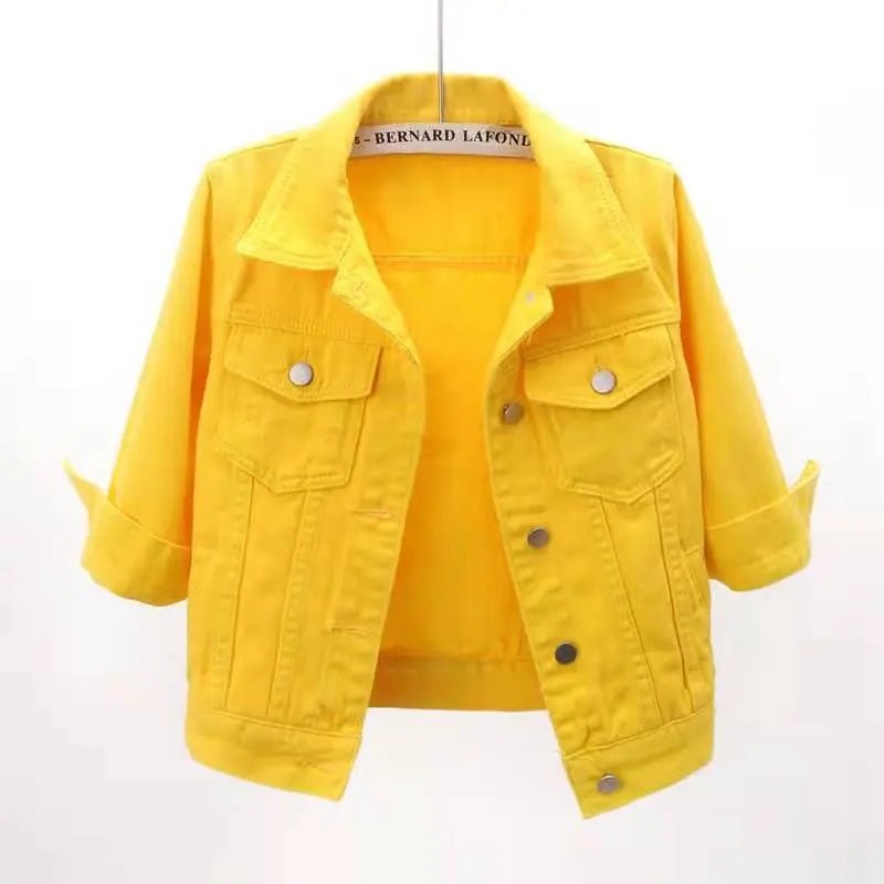 Full Size Cropped Denim Jacket - GlossiChic CollectionCoats & Jackets