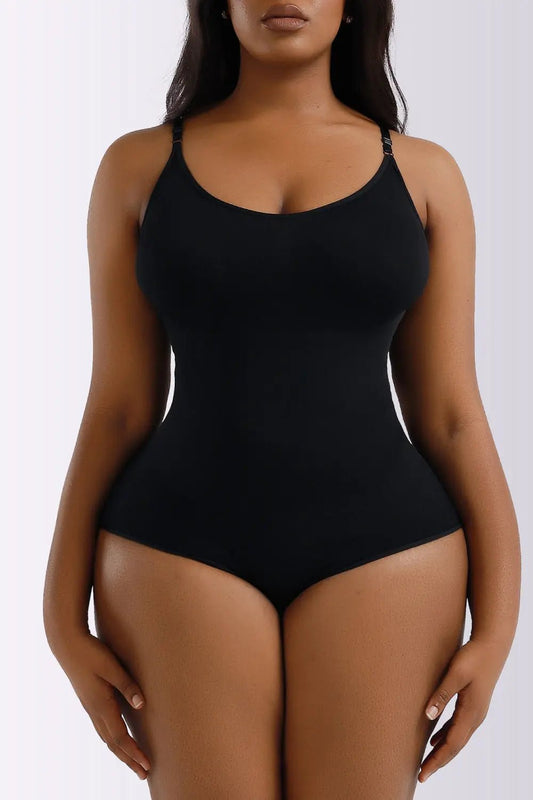 Full Size Spaghetti Strap Shaping Bodysuit - GlossiChic CollectionBodysuits