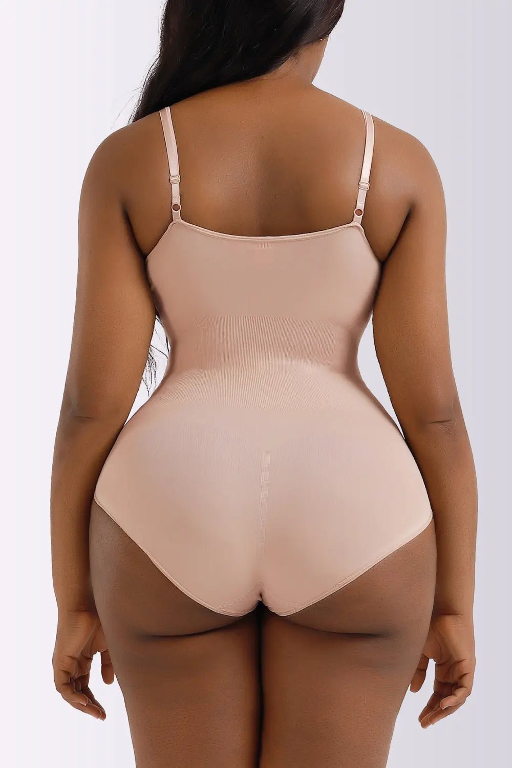 Full Size Spaghetti Strap Shaping Bodysuit - GlossiChic Collection Mocha / S GlossiChic Collection Bodysuits
