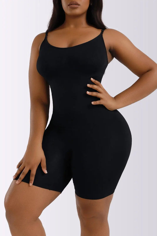 Full Size Spaghetti Strap Shaping Romper - GlossiChic CollectionJumpers & Rompers