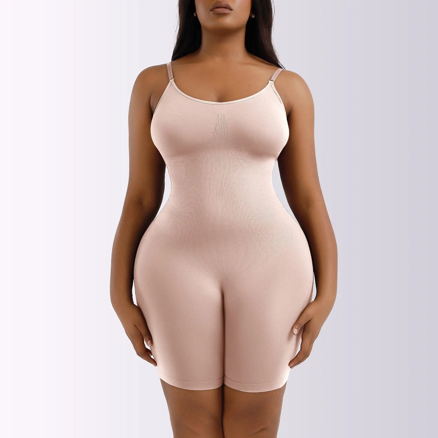 Full Size Spaghetti Strap Shaping Romper - GlossiChic CollectionJumpers & Rompers