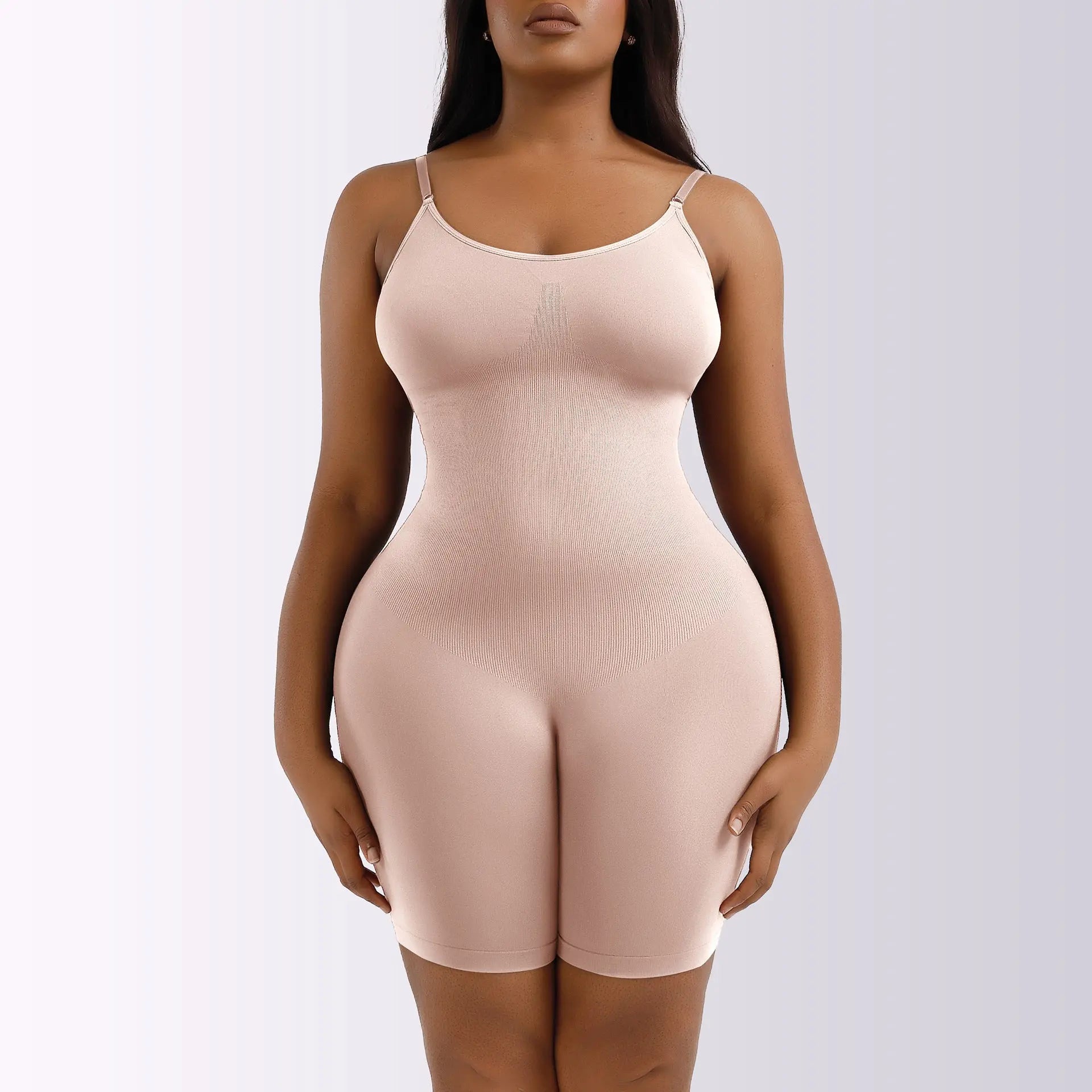 Full Size Spaghetti Strap Shaping Romper - GlossiChic CollectionJumpers & Rompers