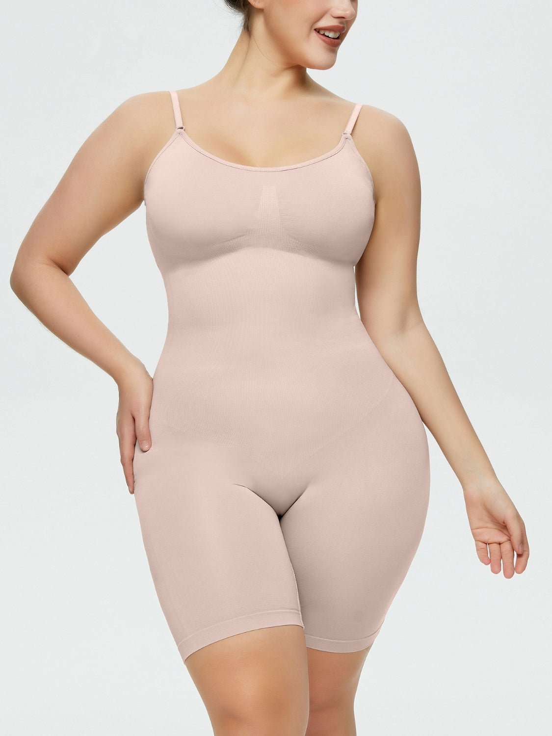 Full Size Spaghetti Strap Shaping Romper - GlossiChic CollectionJumpers & Rompers