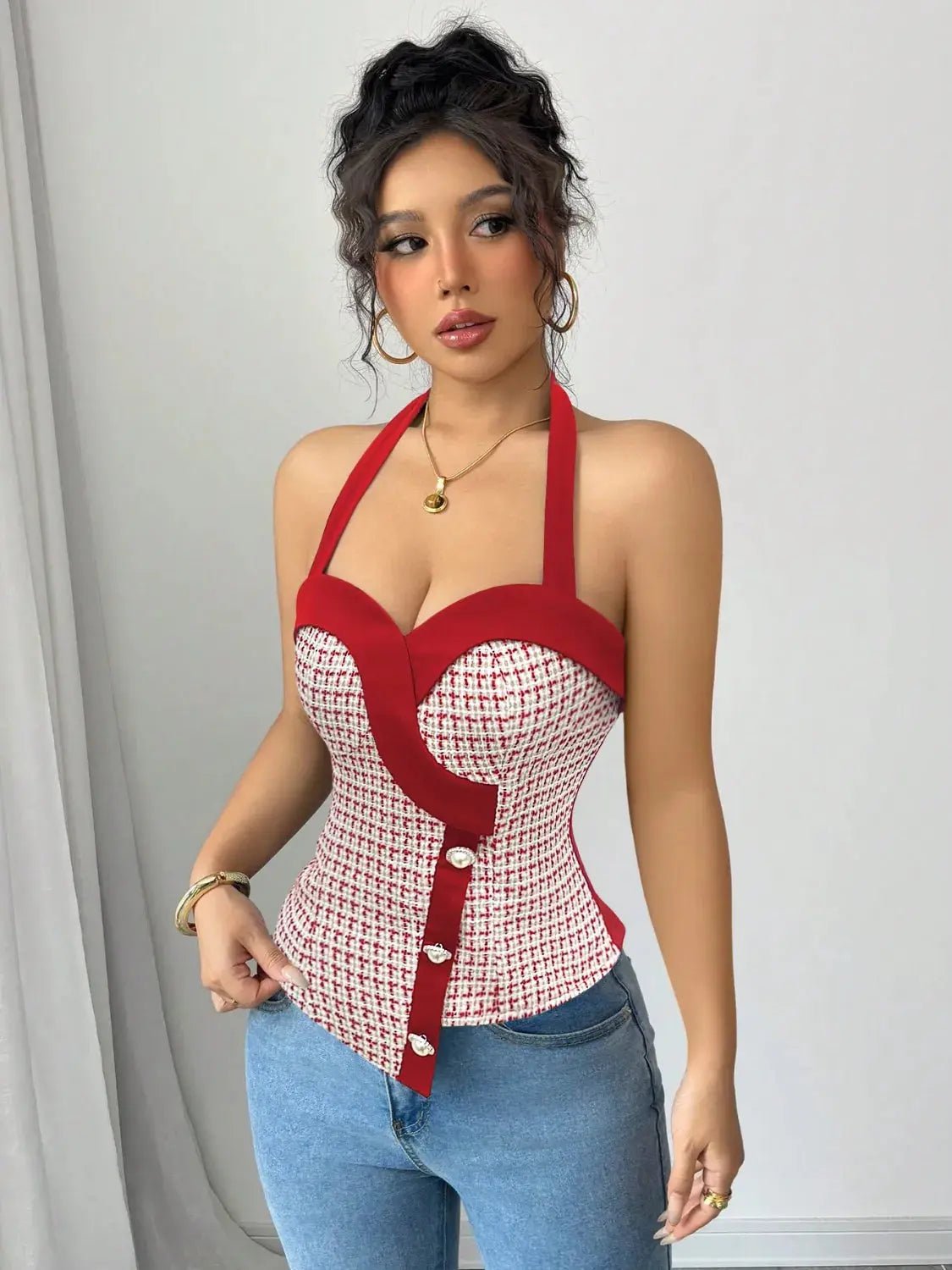 Halter Neck Cami - GlossiChic CollectionShirts & Tops