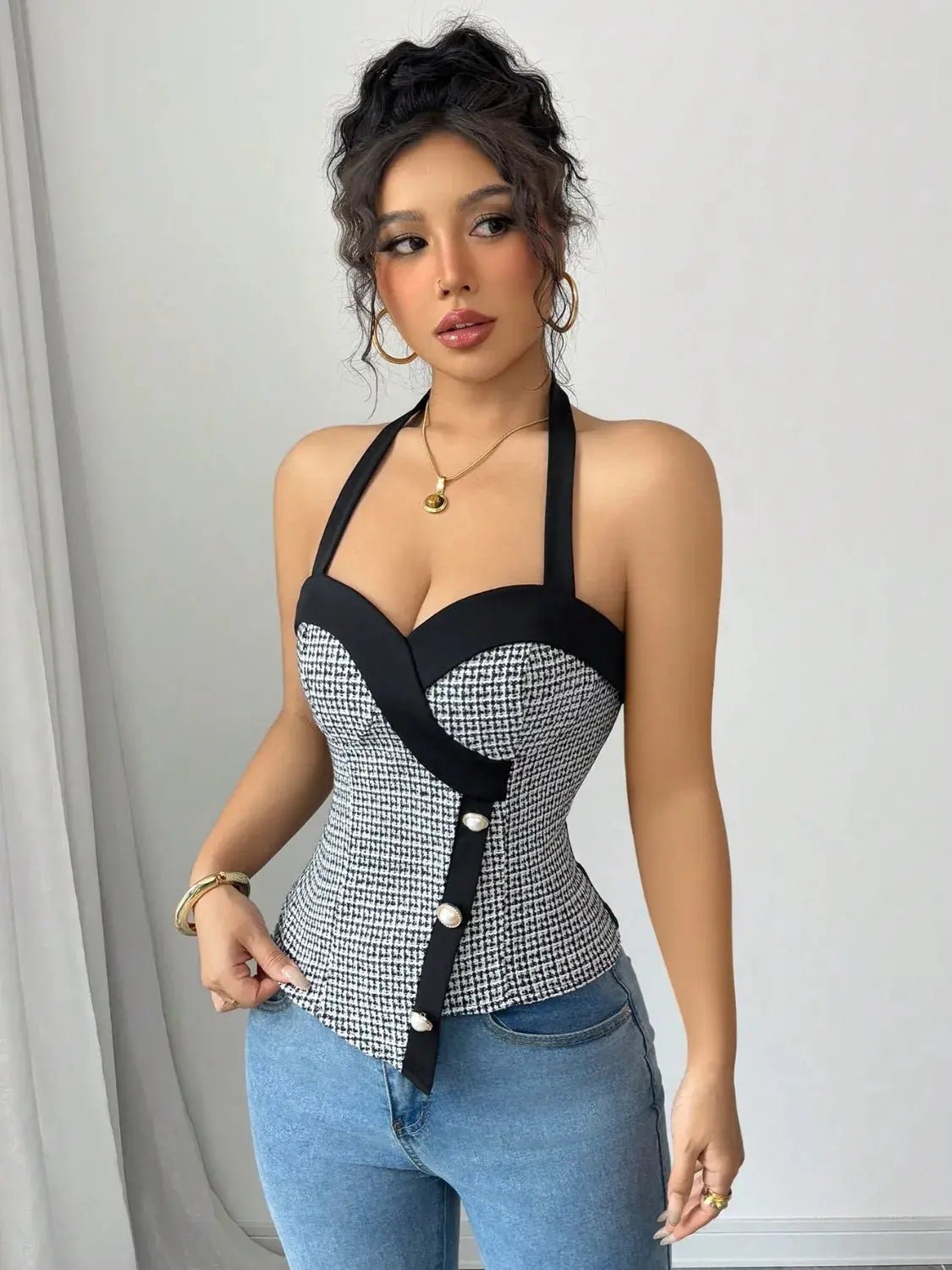 Halter Neck Cami - GlossiChic CollectionShirts & Tops