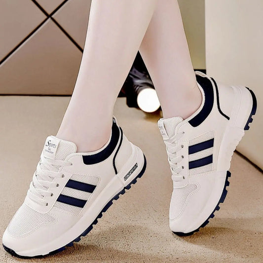Lace Up Contrast Mesh Breathable Sneakers - GlossiChic CollectionShoes
